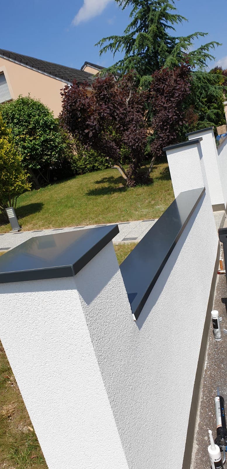 Couvertine alu sur mesure realise par Profiler Metal Solutions en Moselle