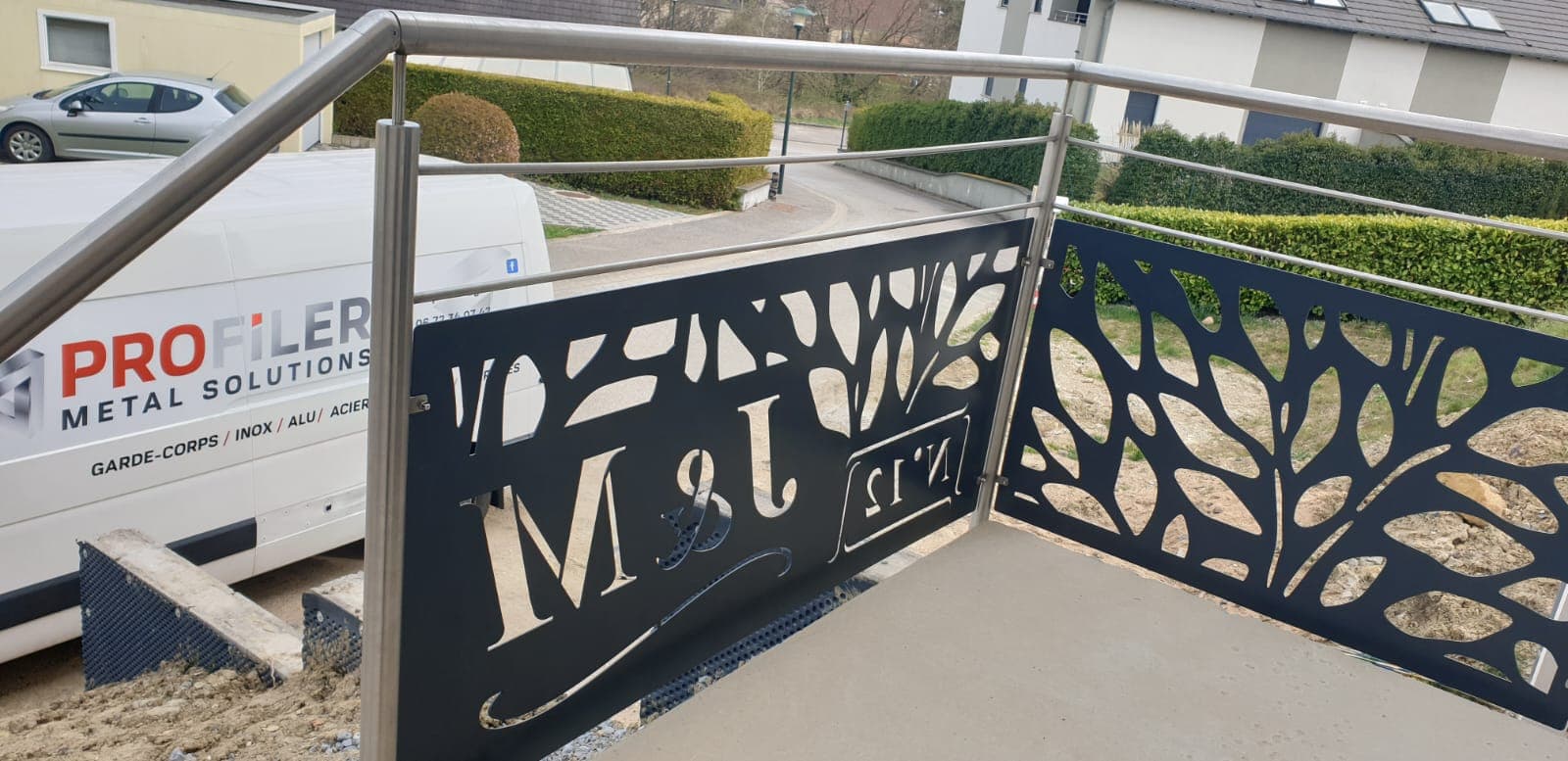 Garde-corps sur mesure realise par Profiler Metal Solutions en Moselle